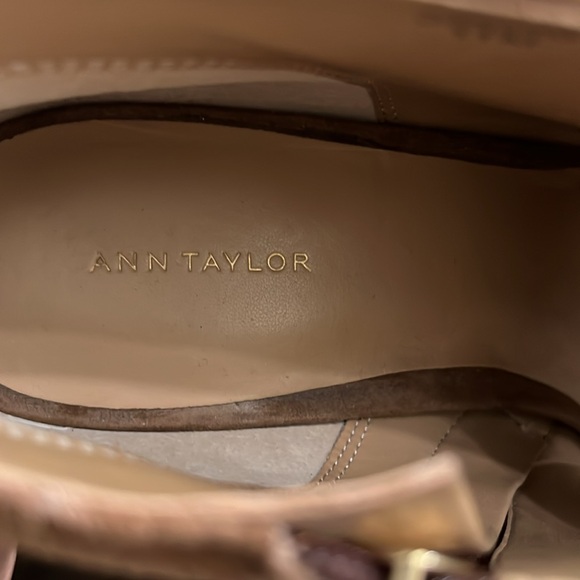 Ann Taylor Brown Heeled Boots with Stiletto Heel and Peep-Toe Design - Picture 11 of 11